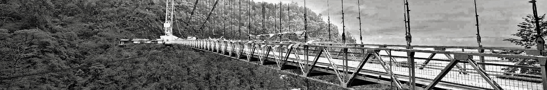 Black and White image of Bridge